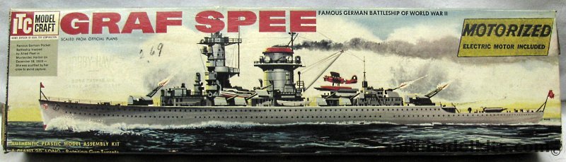 ITC 1/350 Motorized Graf Spee German Battleship, 3681 plastic model kit